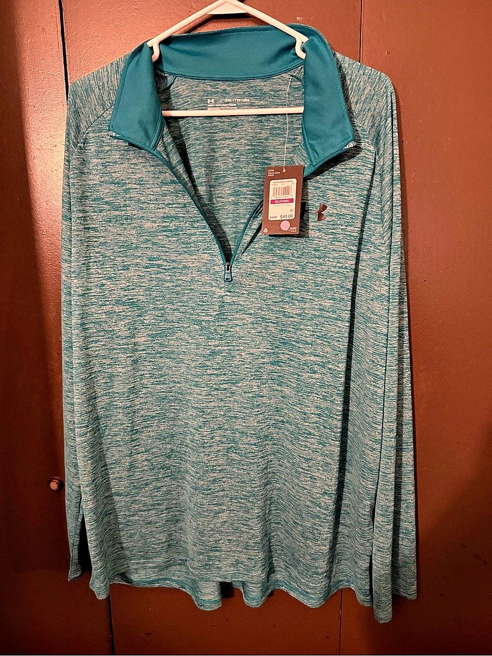 Under Armour UA Tech 2.0 1/2 Zip Athletic Top Blue 2XL